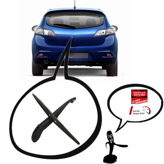 MAZDA 3 ARKA SİLECEK KOLU VE SÜPÜRGESİ 2009--2013
