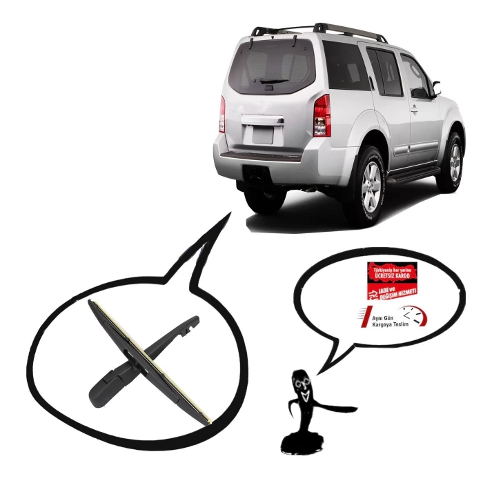 NİSSAN PARTHFINDER ARKA SİLECEK KOLU VE SÜPÜRGESİ 2005--2012