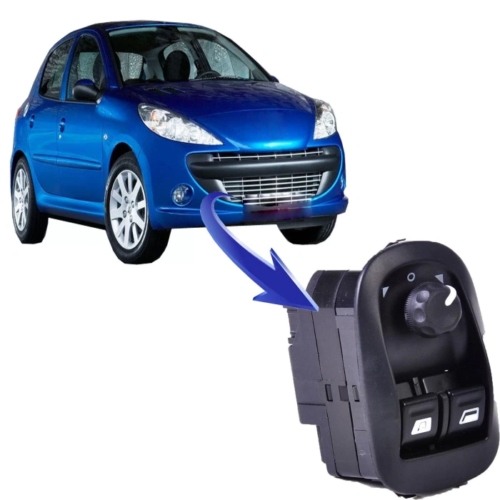 PEUGeOT 206 CAM ANAHTARI AYNA AYAR DÜĞMELİ 1998--2010 (GARANTİLİ)