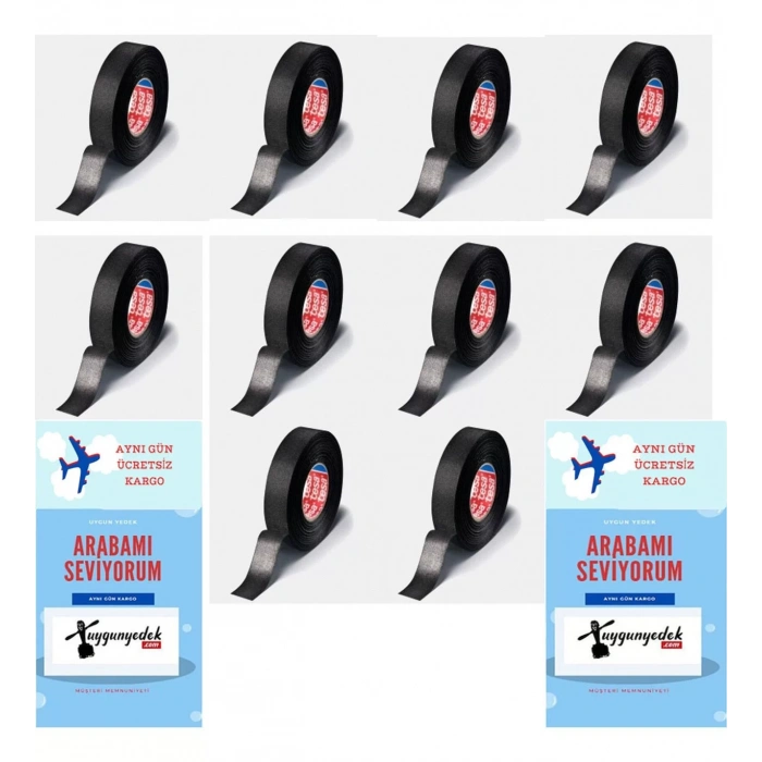 TESA YANMAZ KUMAŞ TÜYLÜ BEZ BANT 19MM 15MT 10 ADET