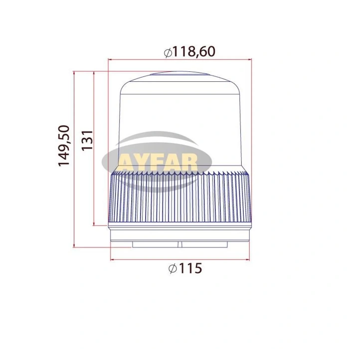 TR 502-19 LEDLİ 12V/24V GALAXİ DÖNER LAMBASI 3 FONKSİYONLU ÇAKARL