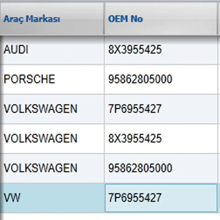 VOLKSWAGEN TOUREG ARKA SİLECEK KOLU VE SÜPÜRGESİ 2010--2018