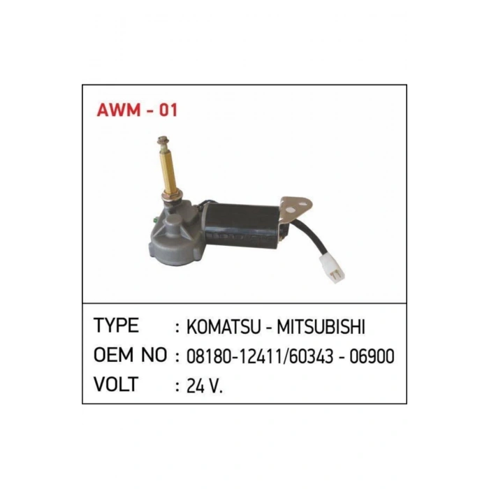 08180-12411 24v Silgi Motoru Greyder Komatsu 60343-06900