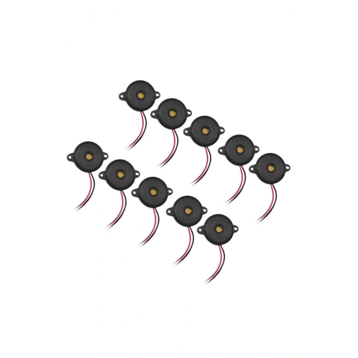 10 Adet Sanel Buzzer Sesli Ikaz Uyarıcı Geri Vites Kornası 6v-24v