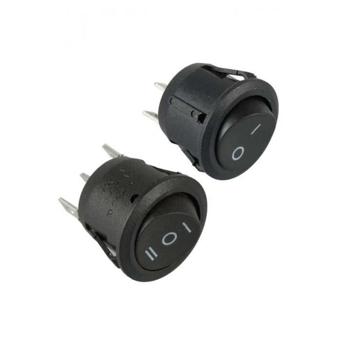 2 Adet Yuvarlak Çift Devre Açma Kapama Düğmesi Anahtarı 6a/250v