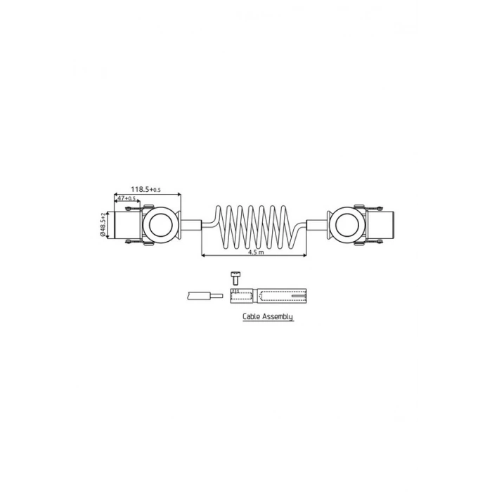 5li Abs Tır Römork Fişi Poliüretan Kablolu 4.5 Metre vidalı