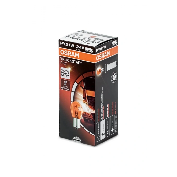 7510 Truckstar Pro Py21w Amber Sinyal Ampulü 24 Volt 10 Ade