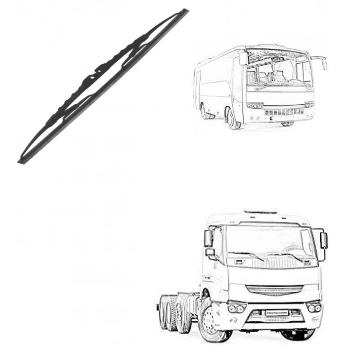 AĞIR VASITA SİLECEK SÜPÜRGESİ 900MM GRAFİTİLİ KANCALI 1 ADET