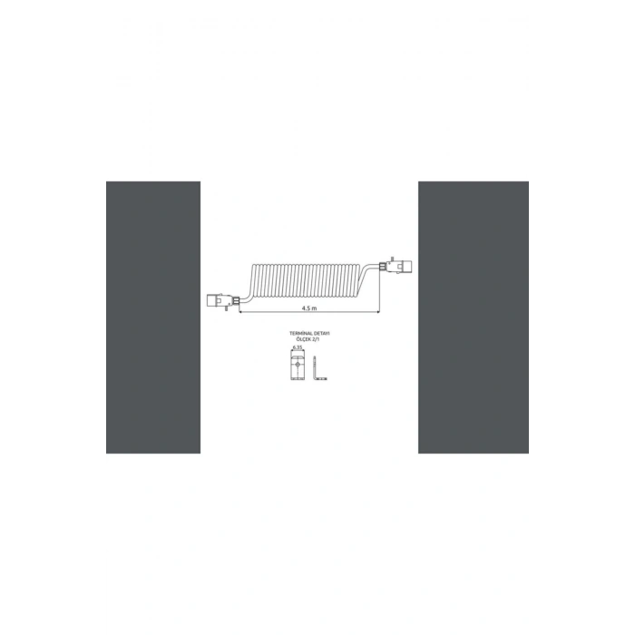 Aksa 14-032 7’li S Tipi Plastik Tır Römork Fişi Poliüretan Kablolu Termınalli Konnektörlü