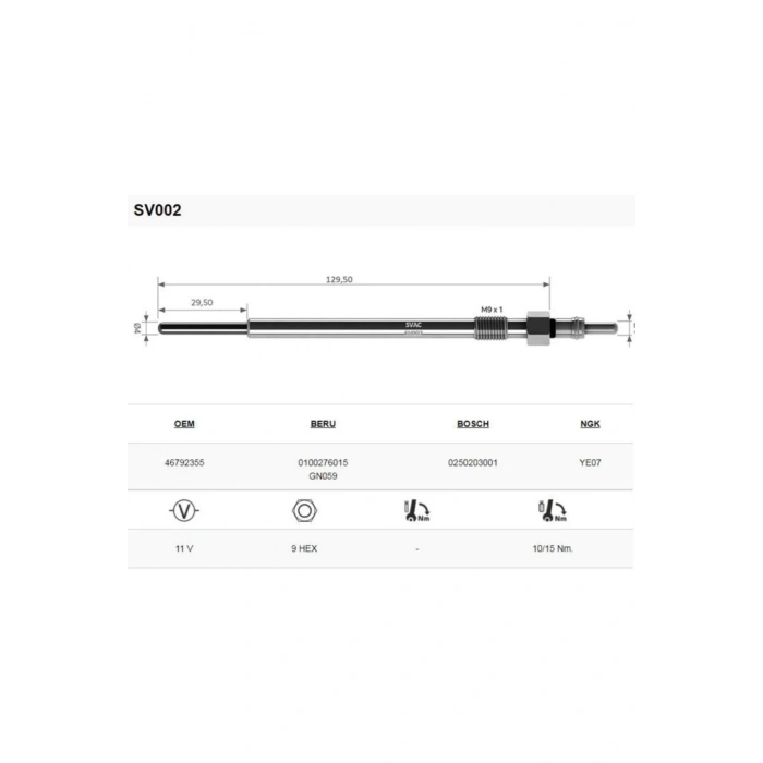 Alfa Romeo 147-156-159-166 1.9jtd (ısıtma) Bujisi 4lü Takım