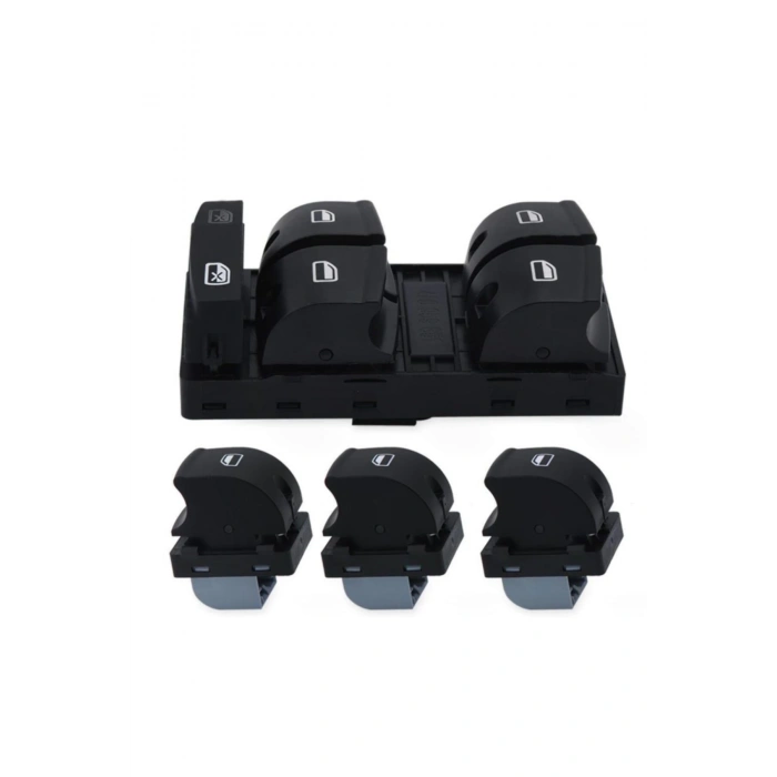 Audi A3 Cam Düğmesi Anahtarı Takımı Sol Dörtlü + Tekli 2004-2013