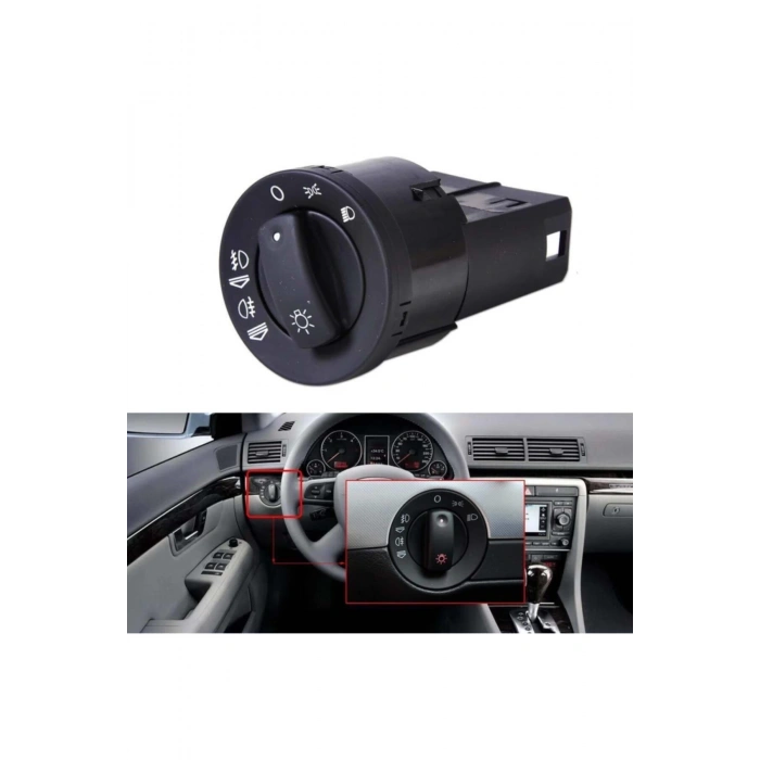 Audi A4 2001 2008 Far Ve Sis Açma Kapama Anahtarı Düğmesi 2001 2008