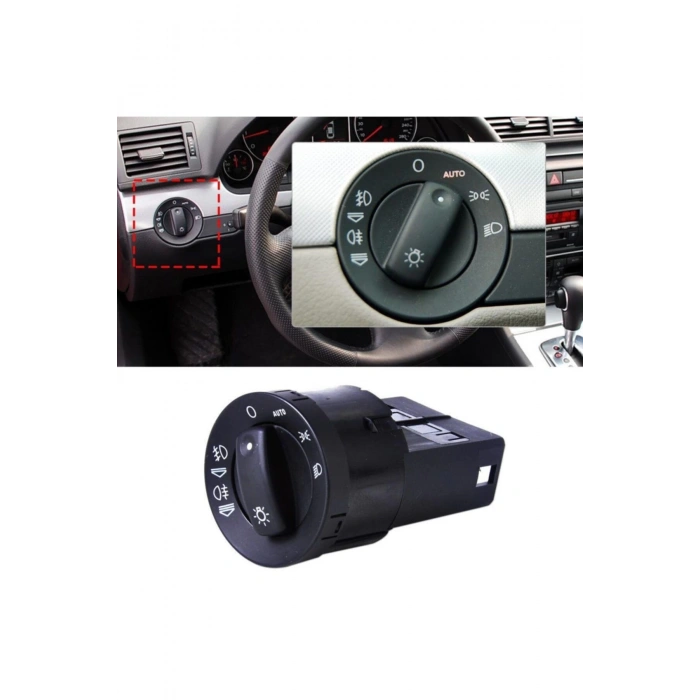 Audi A4 2001 2008 Far Ve Sis Açma Kapama Düğmesi Anahtarı Auto
