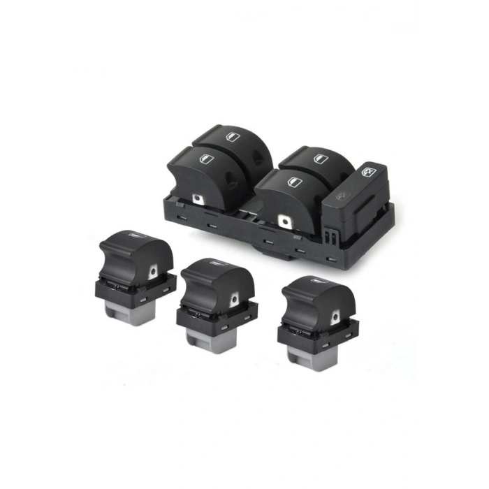 Audi A4 Dörtlü Ve Tekli Cam Anahtari Dügmesi Seti 2002--2008 444262492