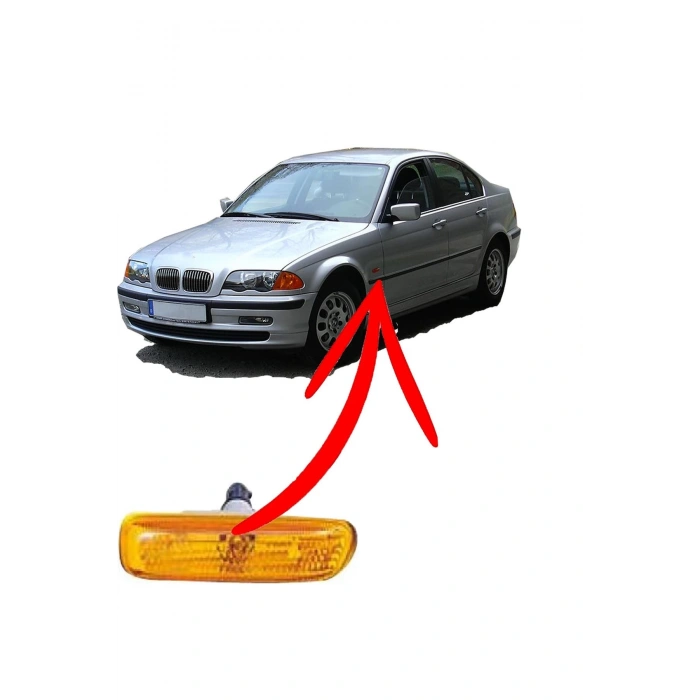 Bmw 3 Serisi E46 Çamurluk Sinyal Lambası Sarı Duylu Sol Uyumlu