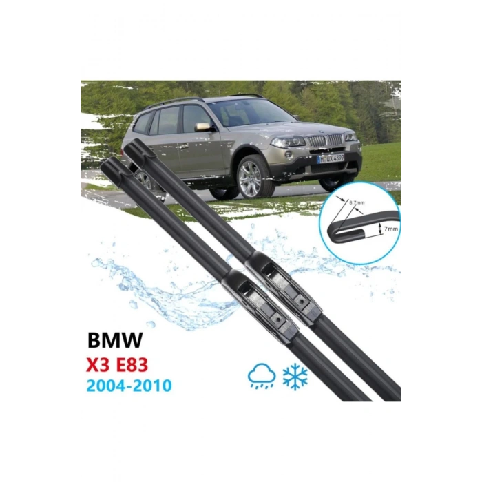 BMW X3 E83 KASA ÖN CAM MUZ SİLECEK TAKIMI 2004--2010