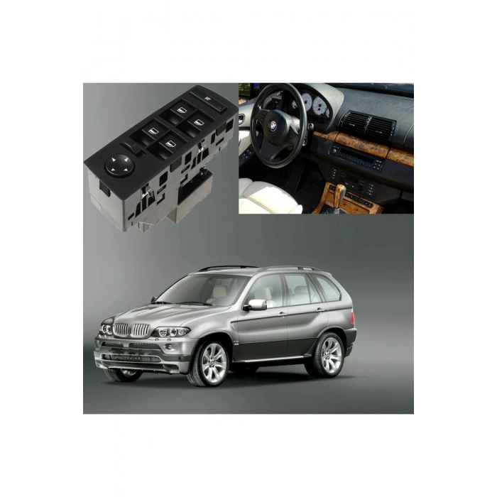 Bmw X5 E53 Sol Dörtlü Cam Düğmesi Anahtarı Katlamasız 1999--2006
