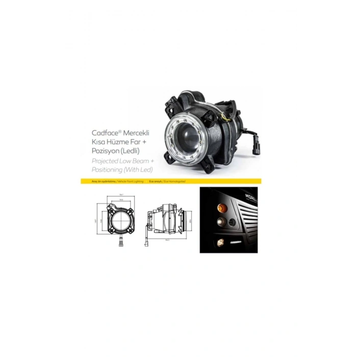Cadcafe Kısa Hüzme Mercekli Led Far Orjinal Farba 13569e