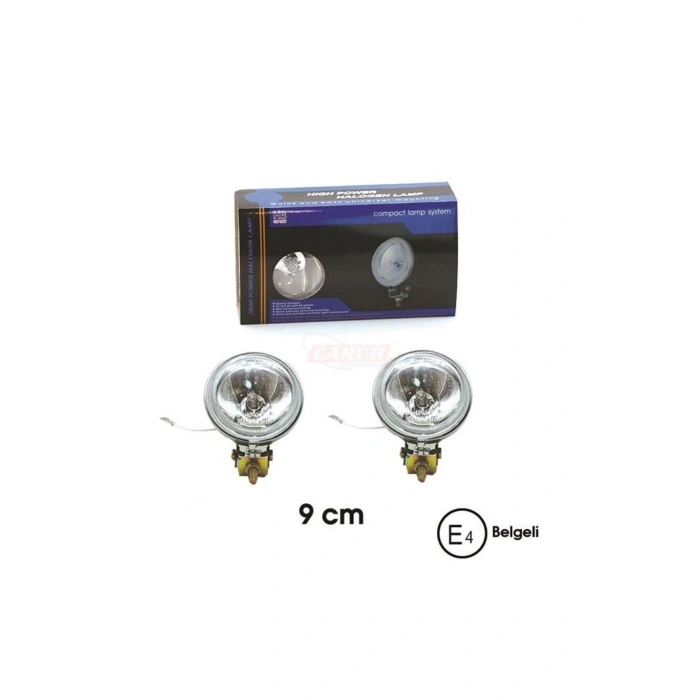 Carub Üniversal Yuvarlak Sis Lambası Takımı Ampullü