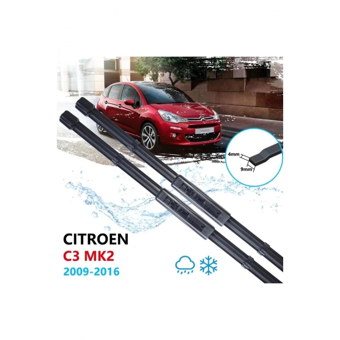 Citroen C3 Ön Cam Silecek Süpürgesi Takımı 2010-2015