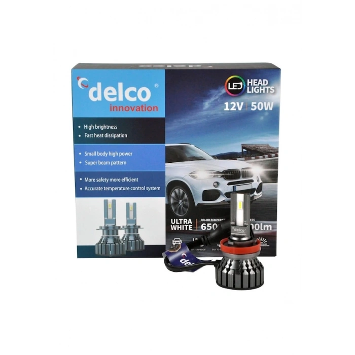 CRN Delco Special Serisi H8 Led Xenon Led Far 8000 Lümen 6500k