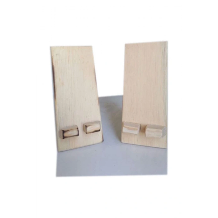 Dekoratif Ahşap Masaüstü Telefon Standı