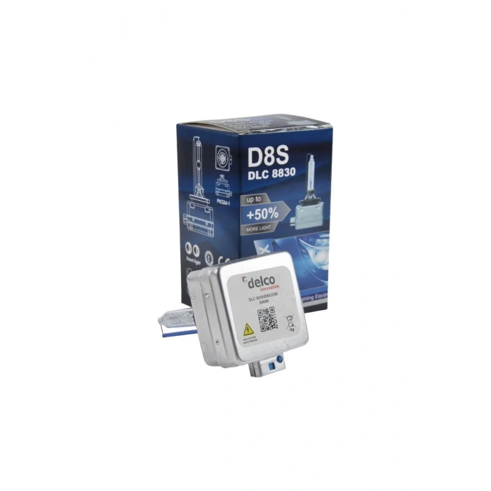 Delco D8s 8000k %50 Fazla Işık Buz Mavisi Oem Xenon Far Ampulü
