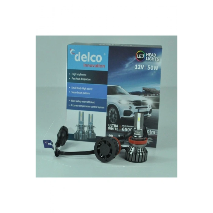 Delco Special Serisi H11 Led Xenon Slim Led Far 8000 Lümen 6500k