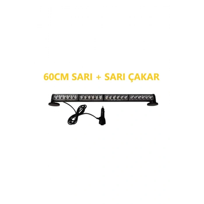 Demmon 60 Cm Çakar Led Sarı + Sarı Çakar Lamba 15 Fonksiyonlu (500613981)