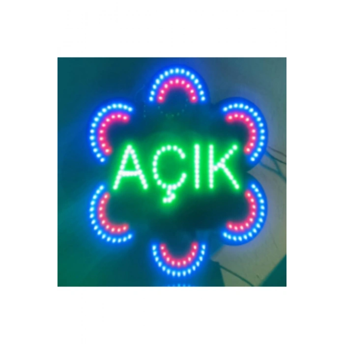 Eczane Led E-logo Ve Animasyonlu Papatya Açık Yazısı