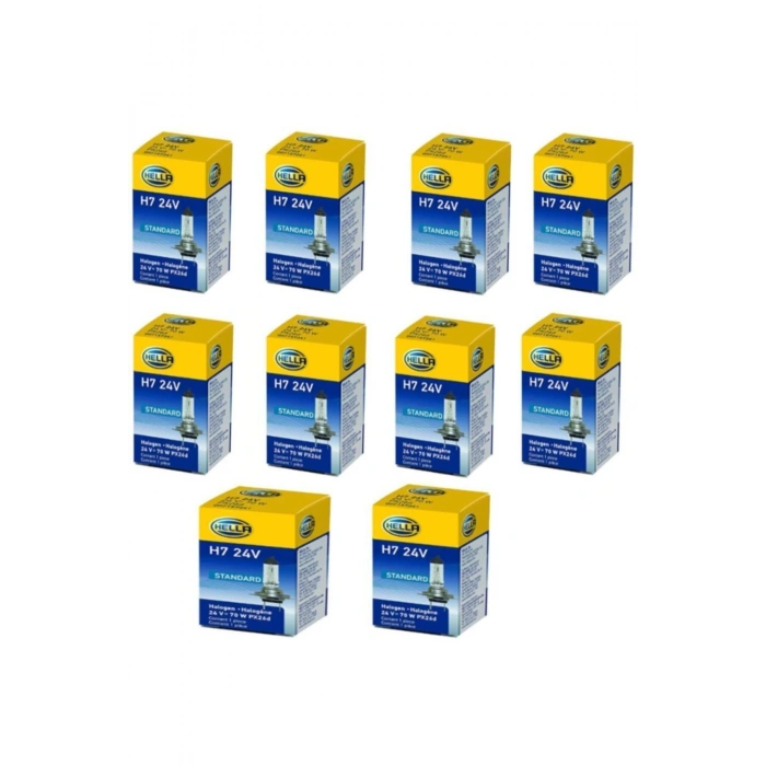 Fesanotomotiv 10 Adet Hella H7 24 Volt Far Ampulü 70Watt Made In Germany 8Gh178