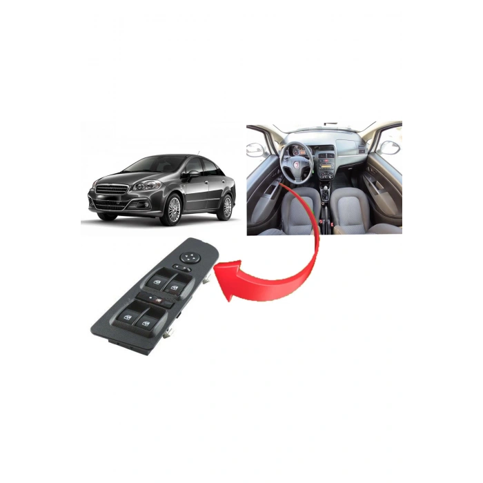 Fiat Linea Cam Düğmesi Ayna Kumandalı Çerçeveli 2007--2015