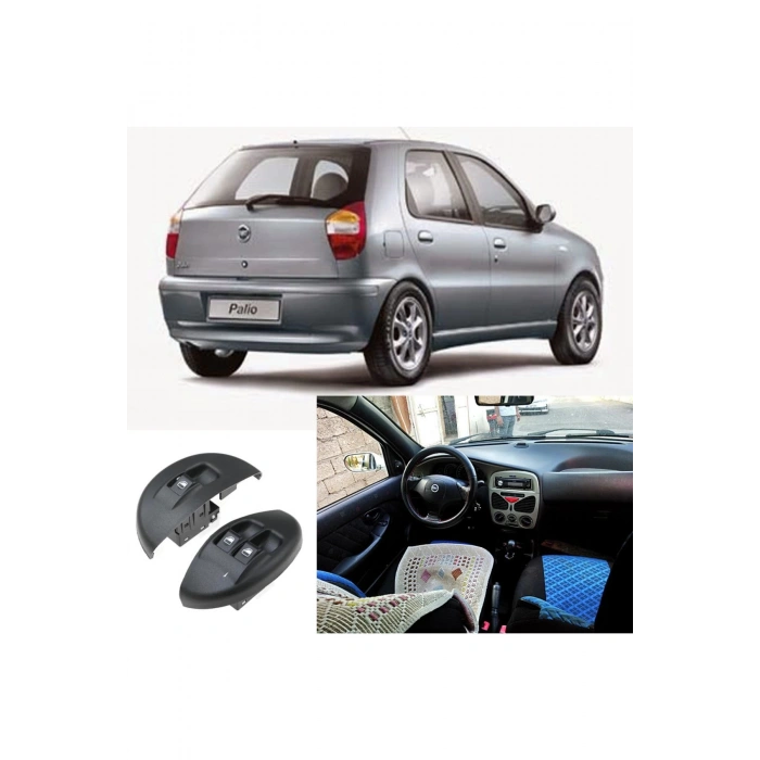 Fiat Palio Uyumlu Sağ Sol Cam Açma Düğmesi Anahtarı Takımı 1996--2001