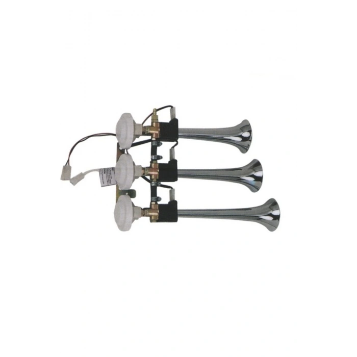 Hido Üç Borulu Krom Arap Korna Saydırmalı 12v