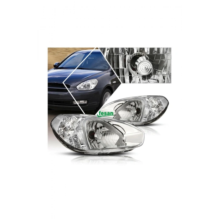 Hyundai Accent Era Sağ Sol Ön Far Takımı Manuel 2009-2011
