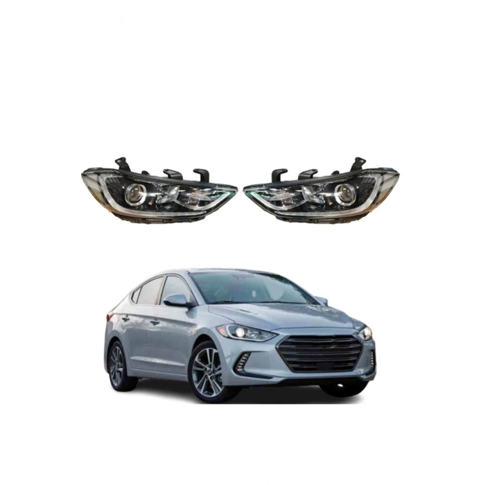 Hyundai Elentra 2016--2018 Sağ Ve Sol Elektirikli Motorlu Ön Far