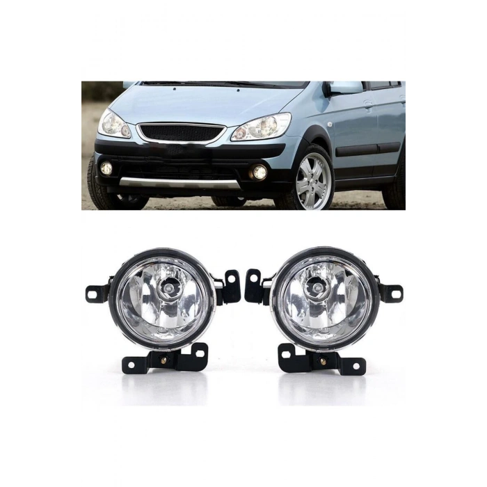 HYUNDAİ GETZ SAĞ + SOL ÖN SİS LAMBASI TAKIMI YUVARLAK 2006--2008