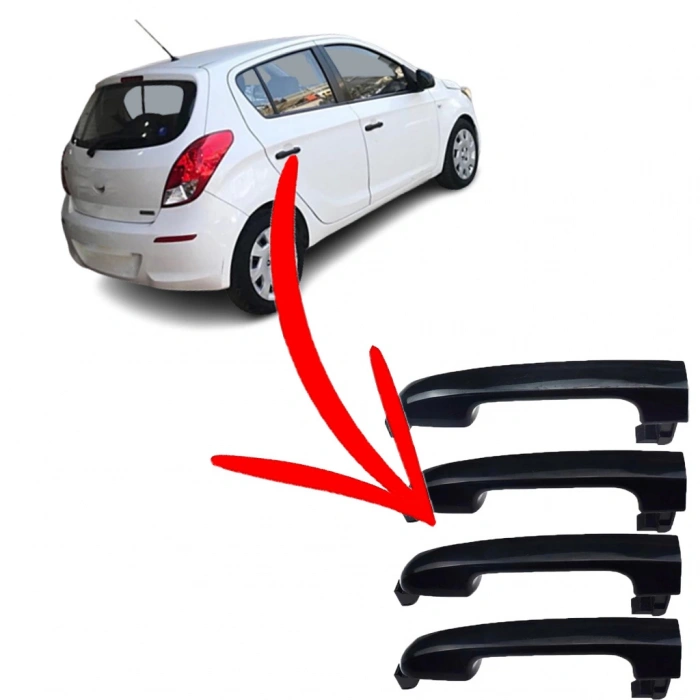 HYUNDAİ İ20 SAĞ+SOL ÖN ARKA DIŞ KAPI AÇMA KOLU TAKIMI 2008--2014