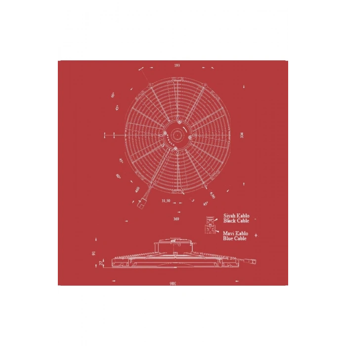 Kormas 5702412240001 24 Volt 12 Inc Üfleyici Fan Motoru 5 Kanat