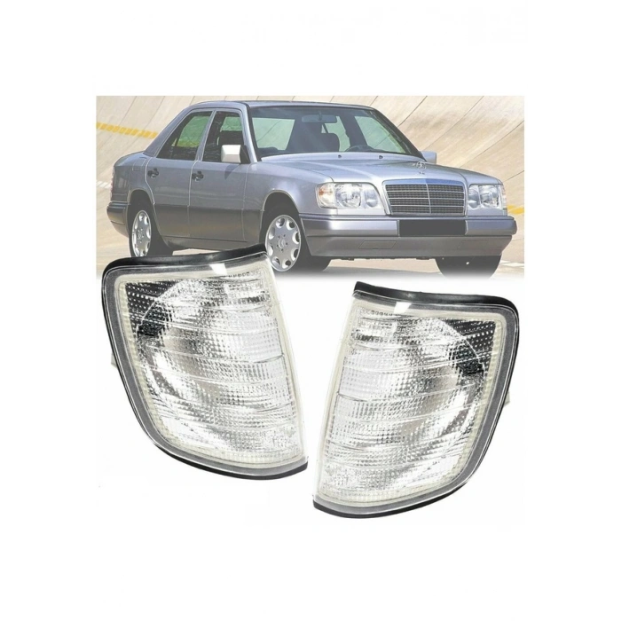 Mercedes W124 E Serisi Sağ Sol Ön Sinyal Lambası Takımı 1993-1
