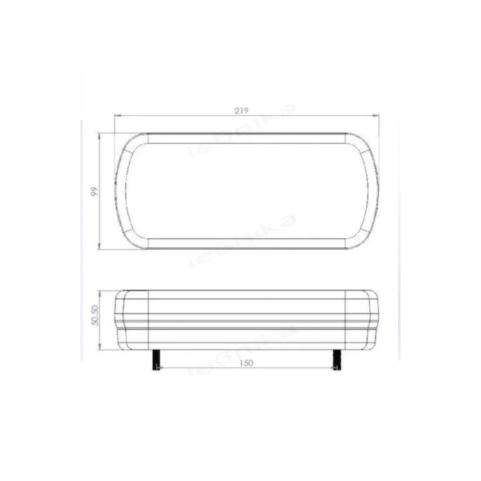 Neon Led Arka Stop Lambası Takımı Sağ Sol 24 Volt Üniversal