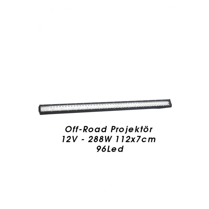 Off Road Led Bar Çift Sıralı 112x7 288w 96 Ledli Beyaz