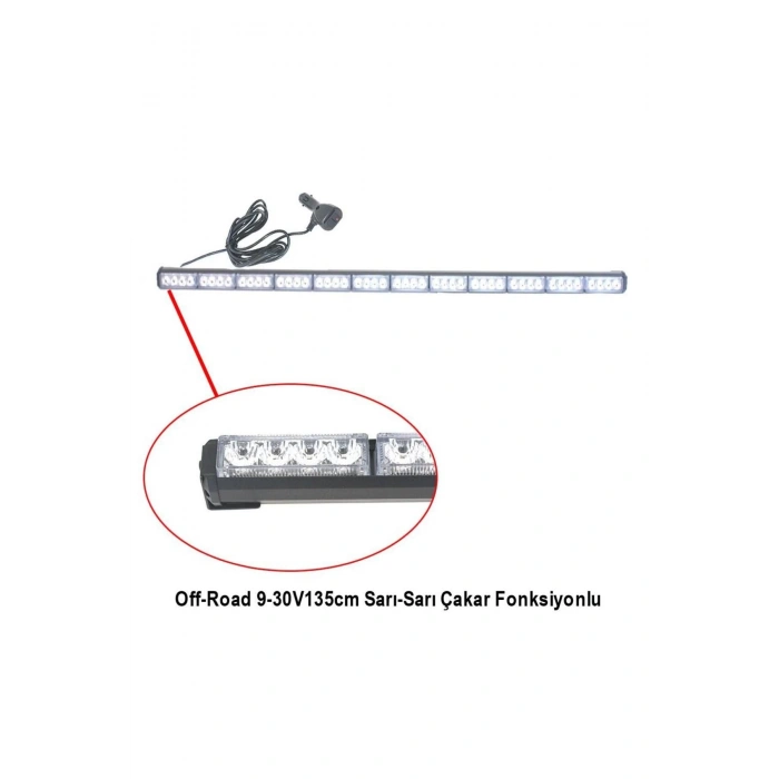 Off Road Tepe Lambası Sarı Sarı 135cm 7 Fonskiyonlu