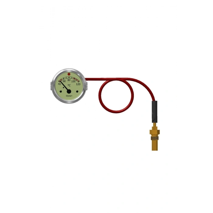 Ölçüsan Mekanik Hararet Isı Gösterge Saati 52mm 3 Metre Civalı