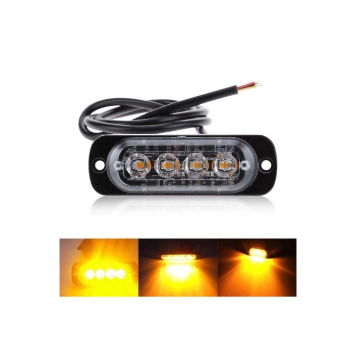 Ond3108L Sari Çakar Lamba 4 Ledli Dikdörtgen 488768482