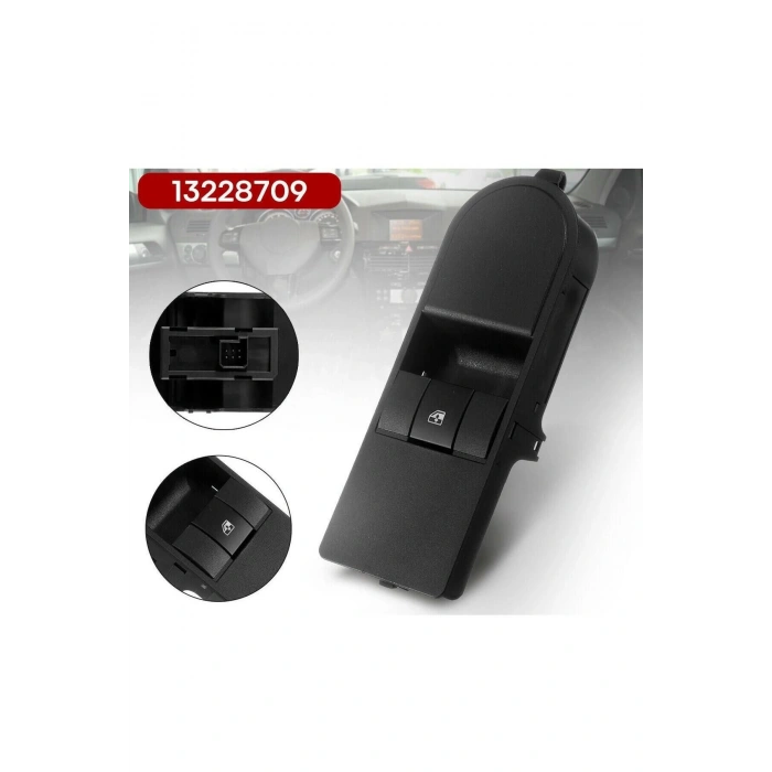 Opel Astra H Sağ Ön Tekli Cam Açma Düğmesi Çerçeveli 2003-2010 Uyumlu