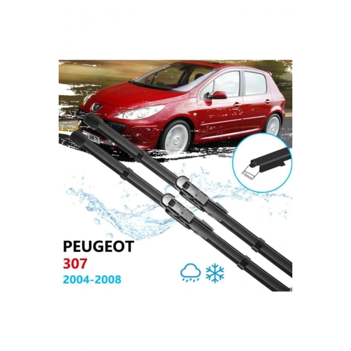 Peugeot 307 Ön Cam Silecek Süpürgesi Takımı 2005-2007 Uyumlu