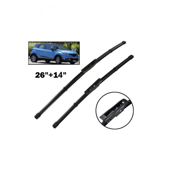 Renault Captur Araca Özel Muz Tipi Silecek Seti 2013--2015 Uyumlu