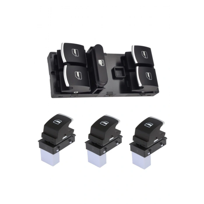 Seat Ibiza Cam Açma Düğmesi Anahtarı Takımı Krom 2009--2016