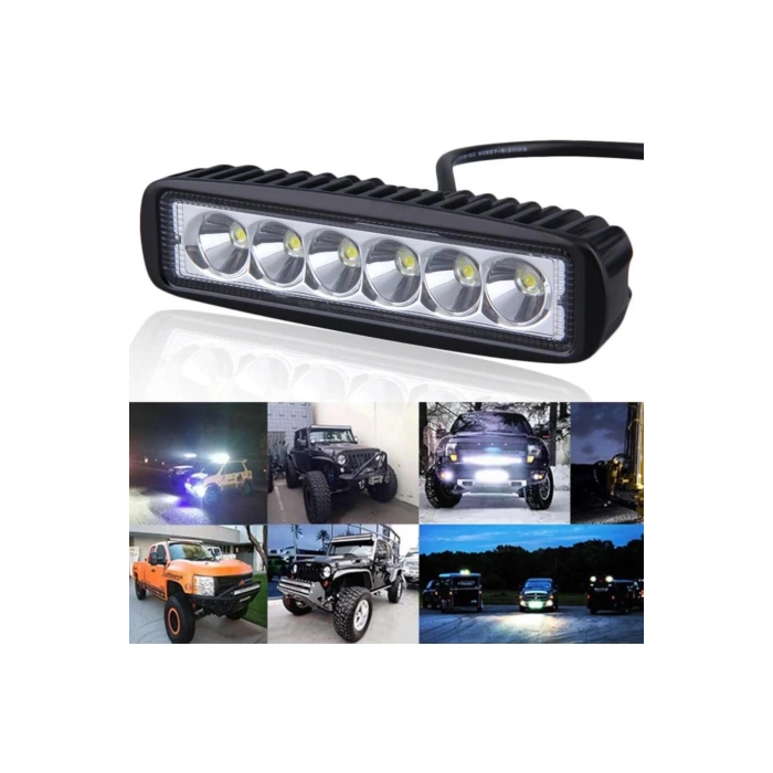 Sis Farı Sis Ledi Motorsiklet Forklift 6 Ledli 12 Volt